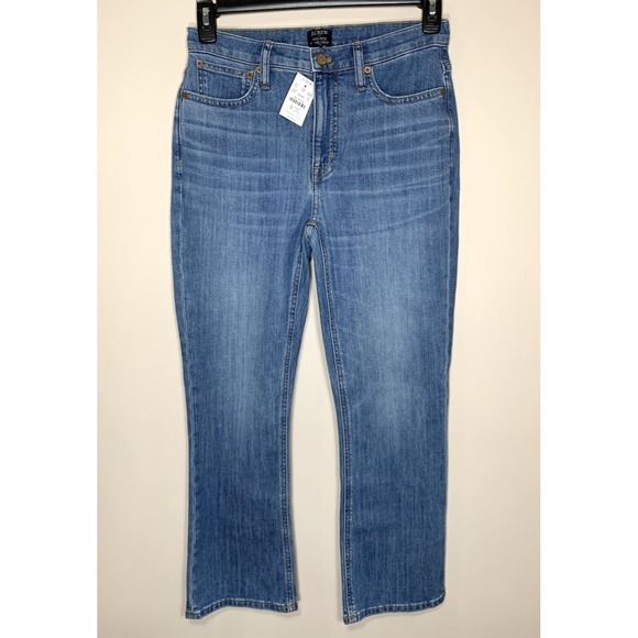 J.CREW Denim - NEW J Crew Mid Rise Flare Crop Jeans Womens Size 27 Blue (actual 29x27) w/Tag